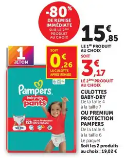 Super U Pampers baby-dry pants offre
