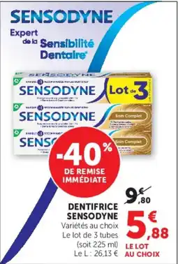 Super U SENSODYNE DENTIFRICE offre