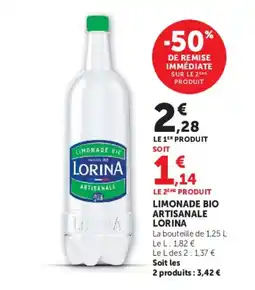 Super U LORINA Limonade bio offre