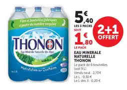 Super U THONON EAU MINERALE NATURELLE offre
