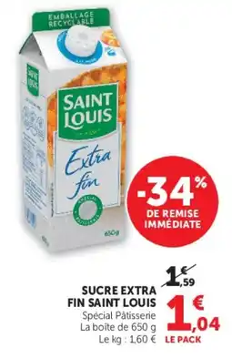 Hyper U SAINT LOUIS Sucre extra fin offre