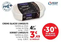 Super U L'Angelys Creme Glacee offre