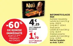 Super U Nuïi Batonnet glaces offre