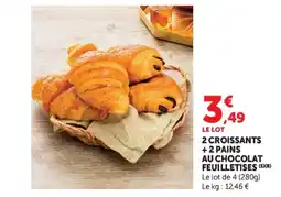 Super U CROISSANTS PAINS AU CHOCOLAT offre