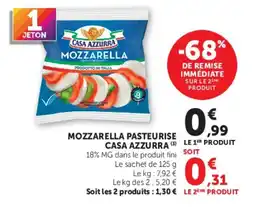 Hyper U CASA AZZURRA MOZZARELLA offre