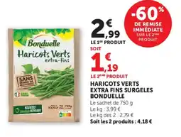 Hyper U Bonduelle Haricots Verts extra-fins offre
