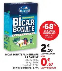 Hyper U LA BALEINE BICARBONATE ALIMENTAIRE offre