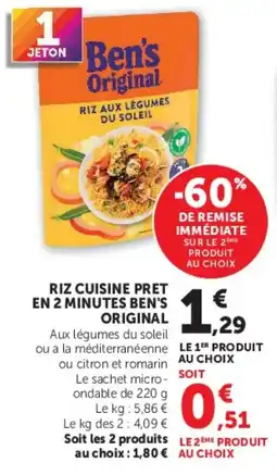 Hyper U Ben's Original Riz aux légumes du soleil offre