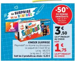 Hyper U Kinder Surprise offre