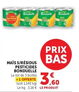 Hyper U Bonduelle Maïs offre