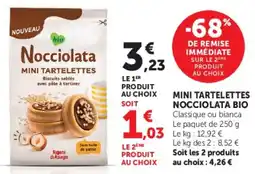 Hyper U Nocciolata MINI TARTELETTES offre