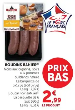 Hyper U BAHIER Boudins offre