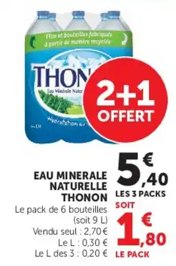 Hyper U THON EAU MINERALE NATURELLE offre