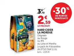 Hyper U LA MORDUE HARD CIDER offre