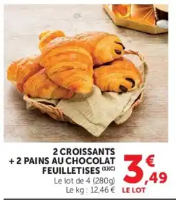 Hyper U CROISSANTS PAINS AU CHOCOLAT FEUILLETISES offre
