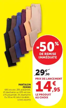 Hyper U PANTALON FEMME offre