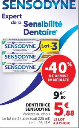 Hyper U SENSODYNE DENTIFRICE offre