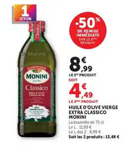 U Express MONINI Huile d'olive vierge extra classico offre