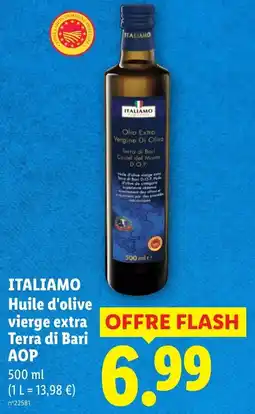 Lidl ITALIAMO Huile d'olive vierge extra Terra di Bari AOP offre
