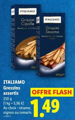 Lidl ITALIAMO Gressins assortis offre