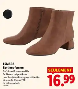 Lidl ESMARA Bottines femme offre