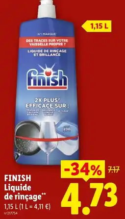 Lidl Finish Liquide de rinçage offre