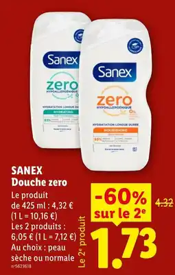 Lidl Sanex Douche zero offre
