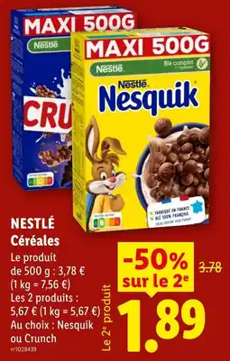 Lidl Nestlé Céréales offre