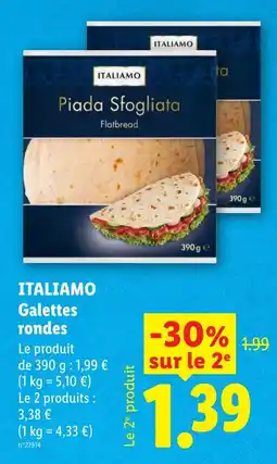Lidl ITALIAMO Galettes rondes offre