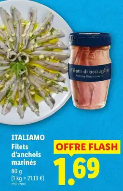 Lidl ITALIAMO Filets d'anchois marinés offre