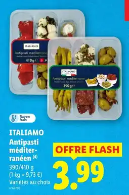 Lidl ITALIAMO Antipasti méditerranéen offre