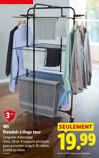 W5 Étendoir à linge tour