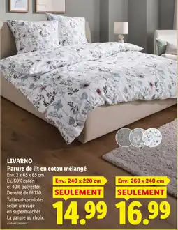 Lidl LIVARNO Parure de lit en coton mélangé offre