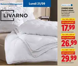 Lidl LIVARNO Couette 4 saisons offre