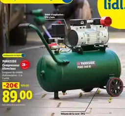 Lidl PARKSIDE Compresseur silencieux offre