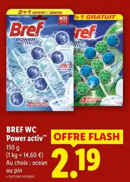 Lidl Bref WC Power activ offre