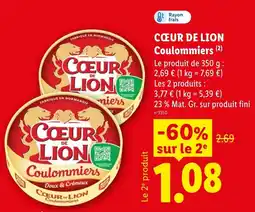 Lidl Cœur de Lion Coulommiers offre