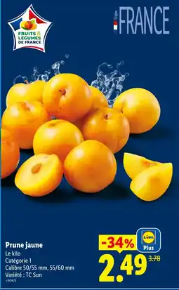 Lidl Prune jaune offre