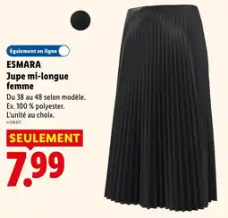 Lidl ESMARA Jupe mi-longue femme offre