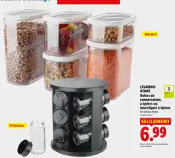 Lidl LIVARNO HOME Boîtes de conservation, à épices ou tourniquet à épices offre