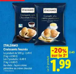 Lidl ITALIAMO Croissants fourrés offre