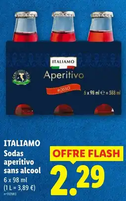 Lidl ITALIAMO Sodas aperitivo sans alcool offre