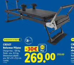 Lidl CRIVIT Reformer Pilates offre