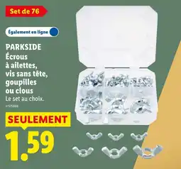 Lidl PARKSIDE Écrous à ailettes, vis sans tête, goupilles ou clous offre