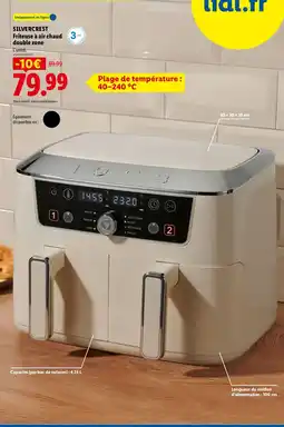 Lidl Silvercrest friteuse a air chaud double zone offre