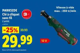 Lidl PARKSIDE Clé à cliquet sans fil offre