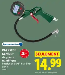 Lidl PARKSIDE Gonfleur de pneus numérique offre
