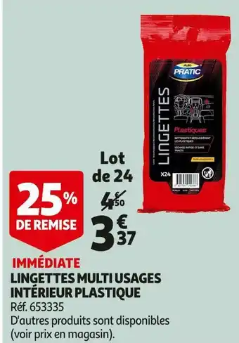 Lingettes multi usages intérieur plastique