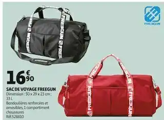 Auchan Freegun sac de voyage offre
