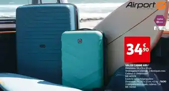 Auchan Valise cabine abs offre